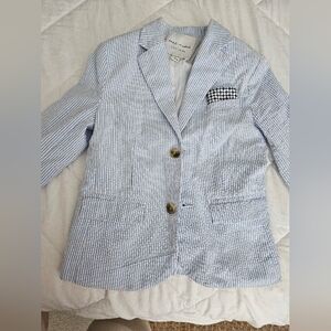 Janie and Jack Light Blue Striped Blazer